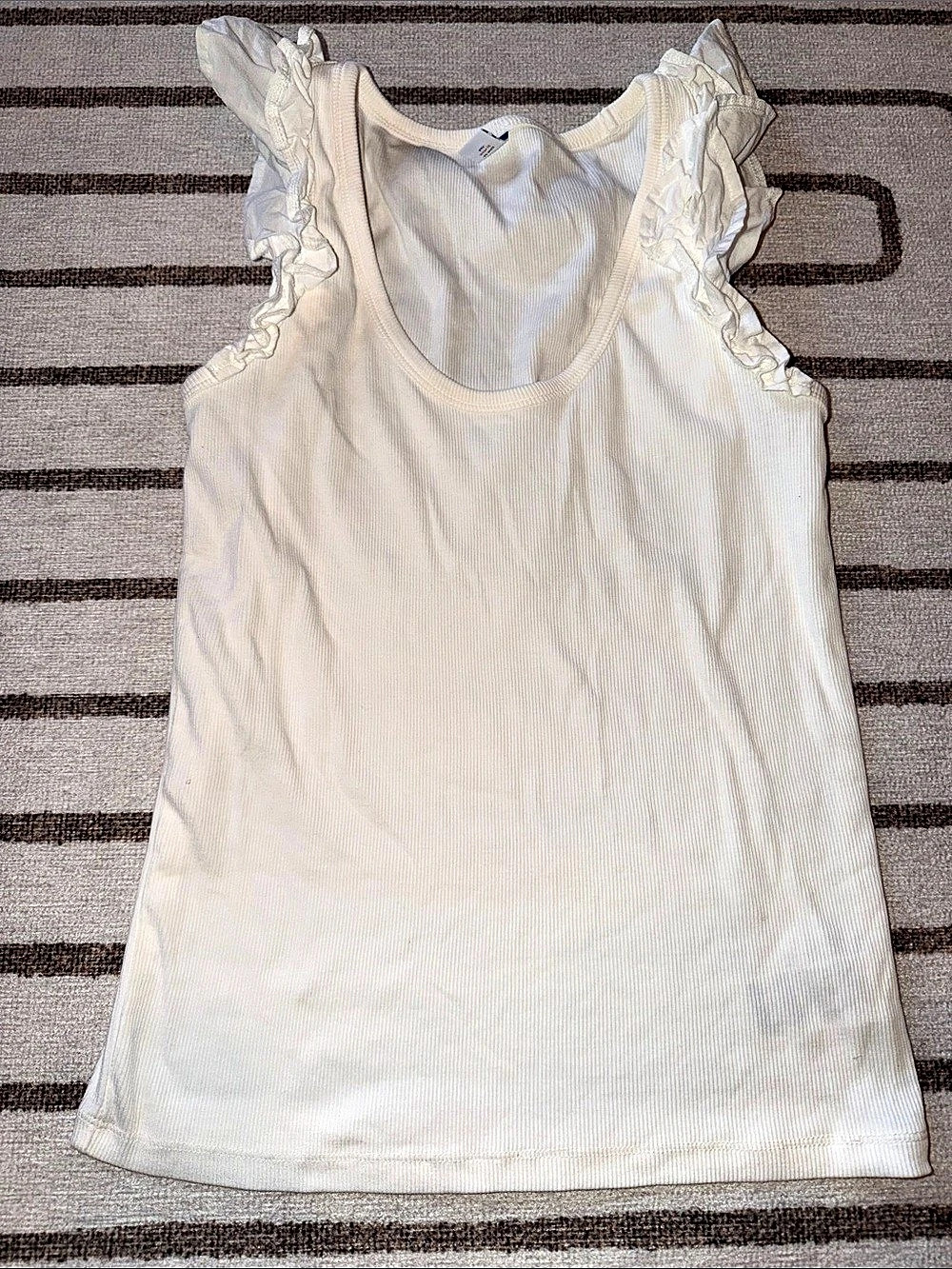 Old Navy Ruffle Strap Ribbed Tank